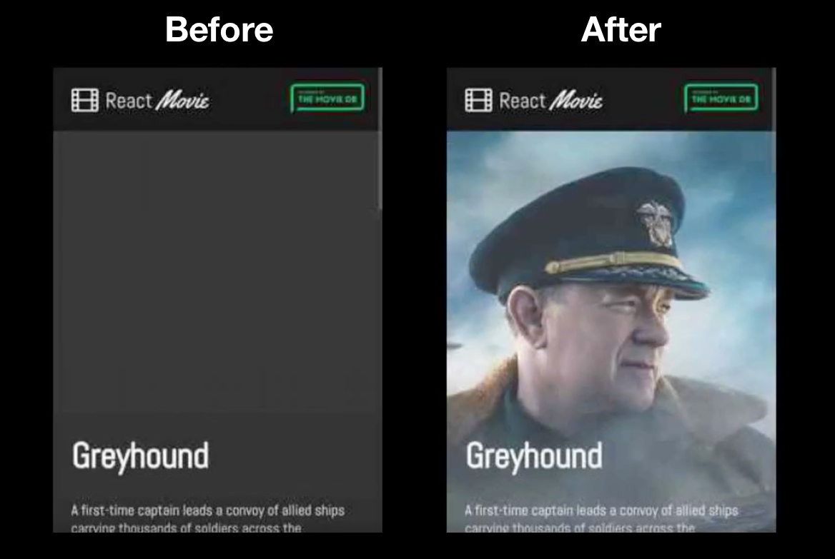 before preload and after