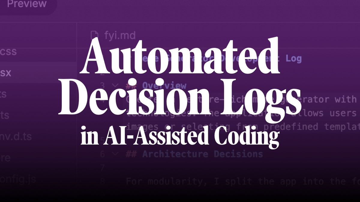 Automated Decision Logs in AI-Assisted Coding