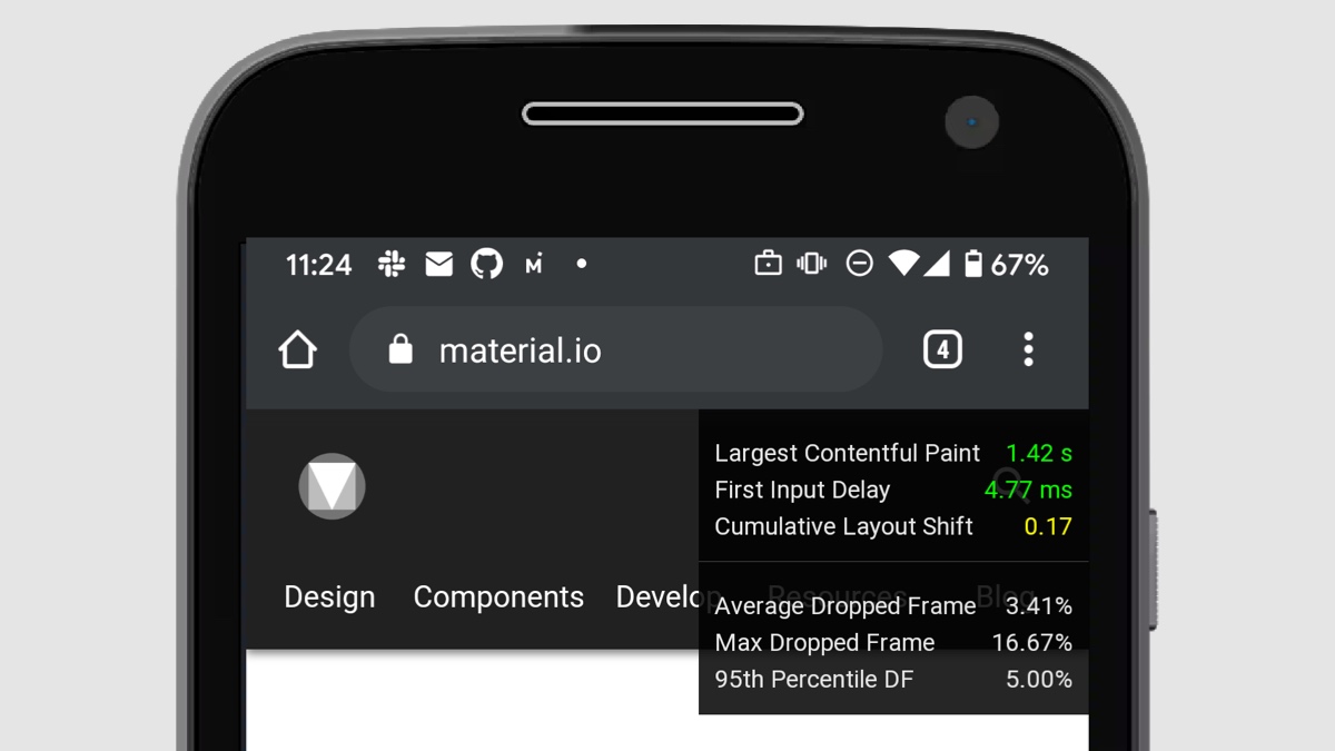Chrome Android HUD