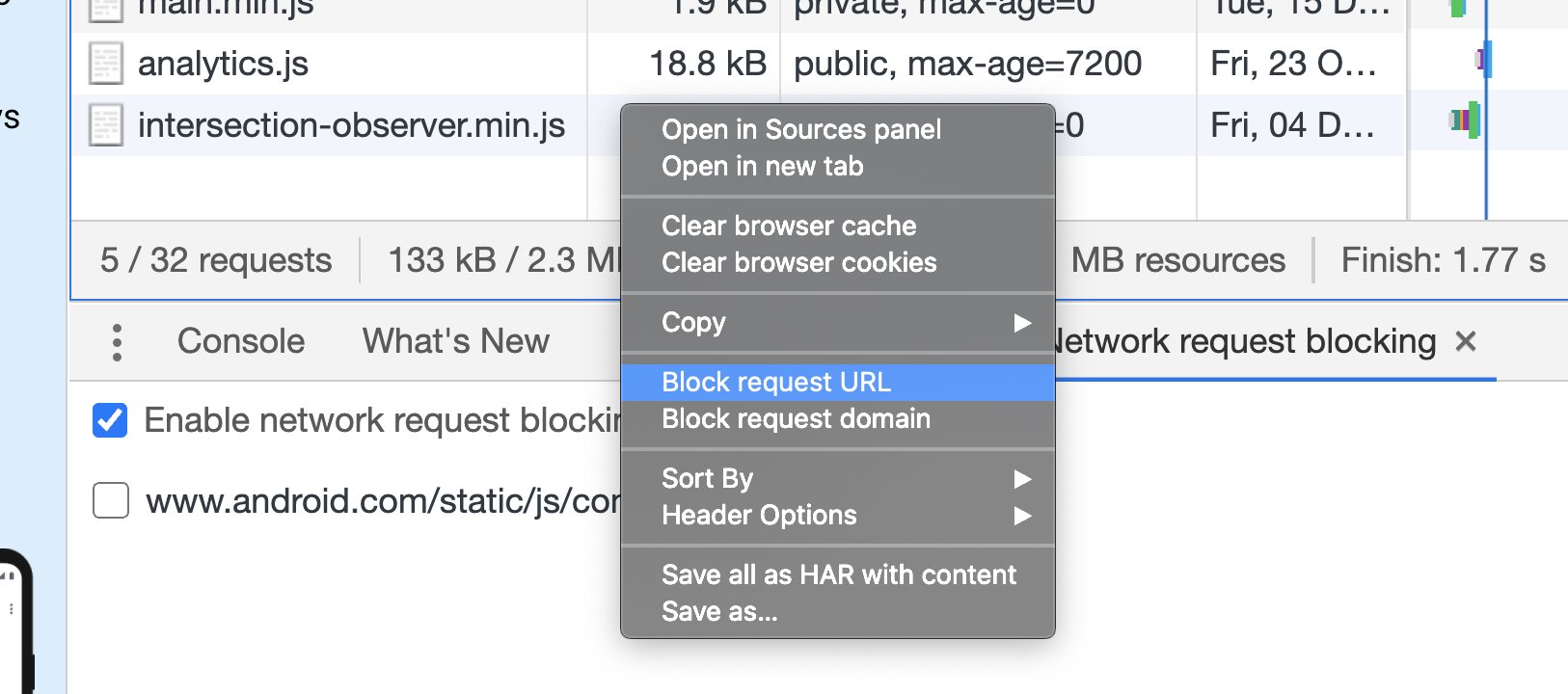 block request url
