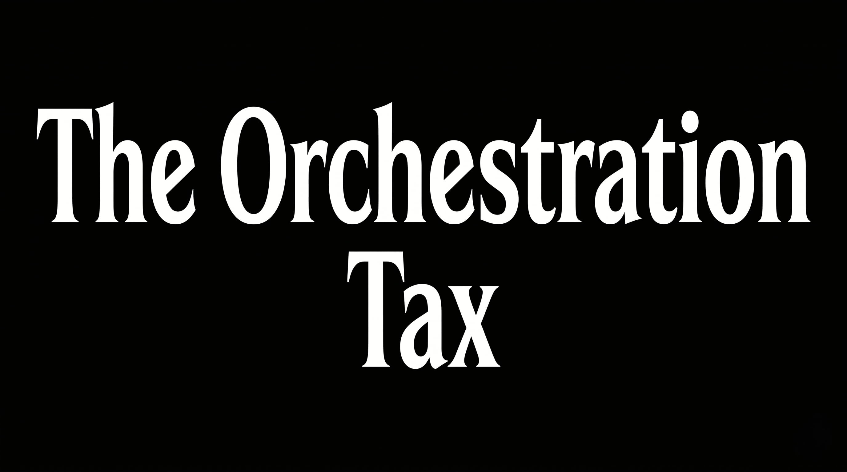 The Orchestration Tax is You