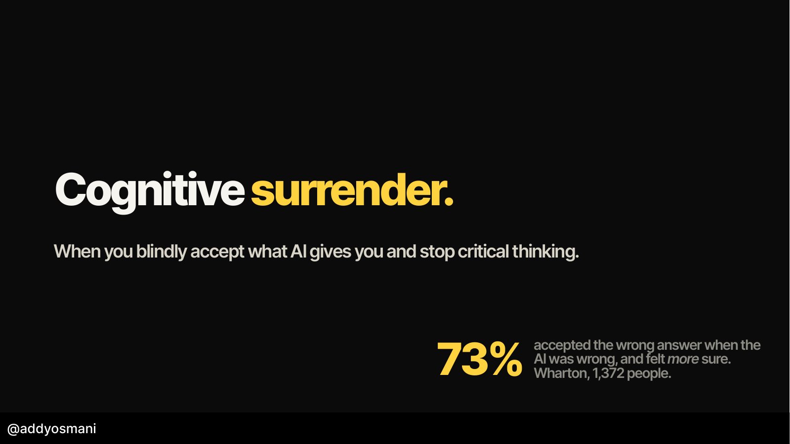 Cognitive surrender.