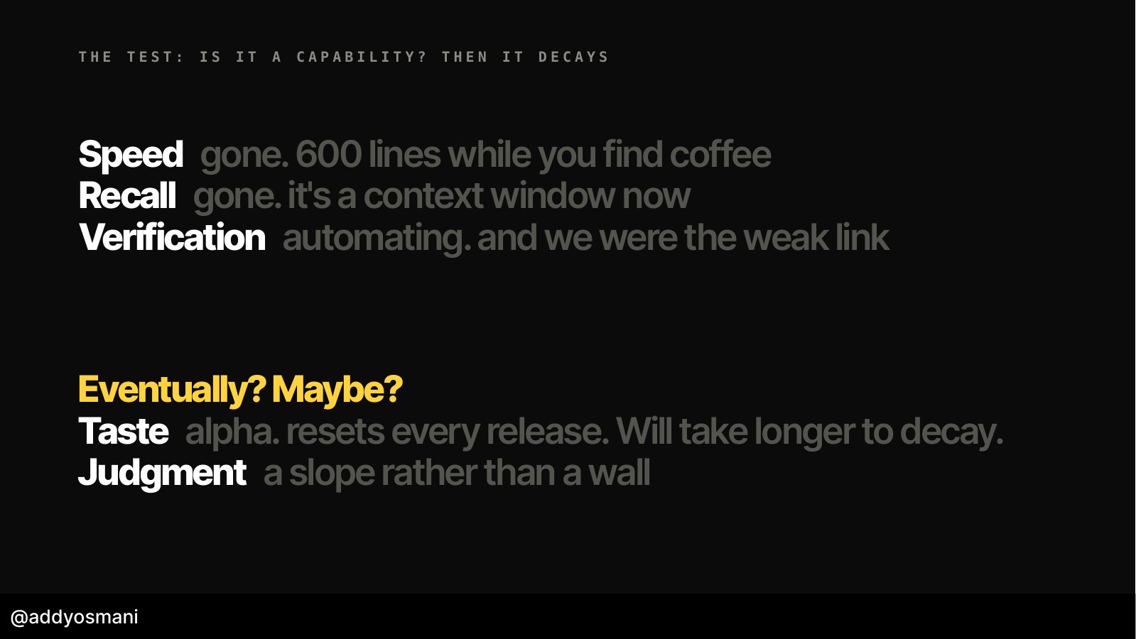 If it is a capability, it decays.