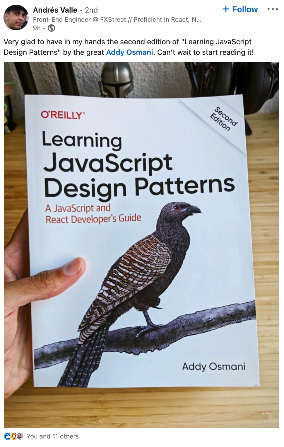 photo of learning javascript design patterns book